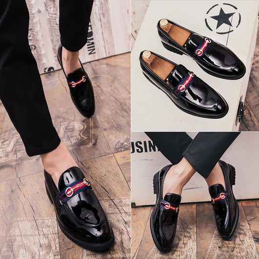 Zapatos Hombre Estilo Coreano Cuero Gamuza Punta Fina Retro - Image 7
