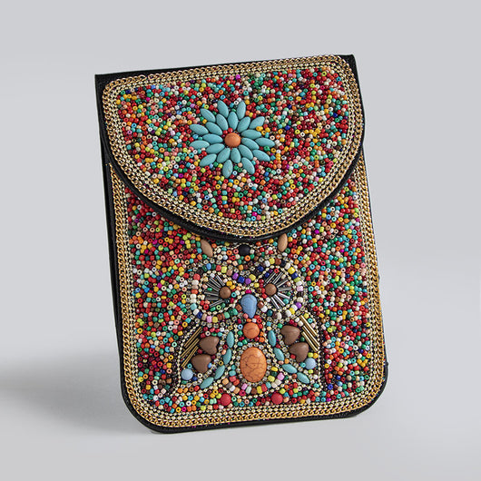 Bolsa Bohemia para Celular con Cuentas y Concha Marina - Image 42