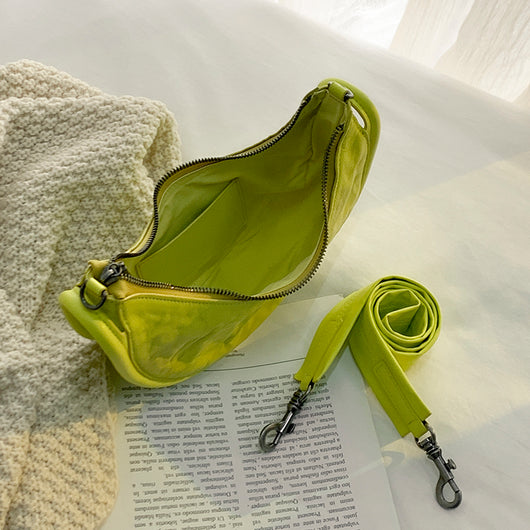 Bolso Bandolera de Cuero Genuino con Diseño Fruncido - Image 3