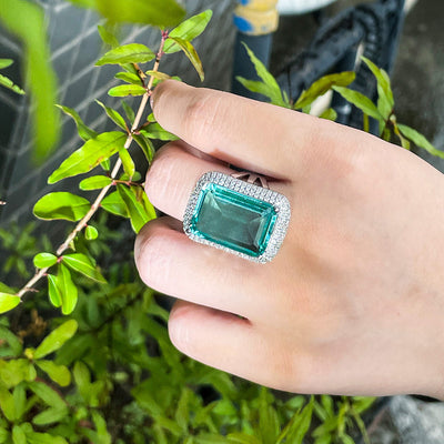 Anillo Geométrico Rectangular de Diseño Moderno - Image 7