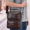 Bolso Mensajero Retro de Cuero Genuino - Maletín Multifuncional Casual