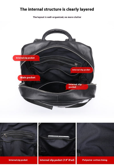 Mochila de Cuero Genuino para Hombre - Estilo Ejecutivo - Image 10