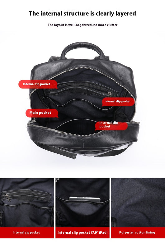 Mochila de Cuero Genuino para Hombre - Estilo Ejecutivo - Image 10