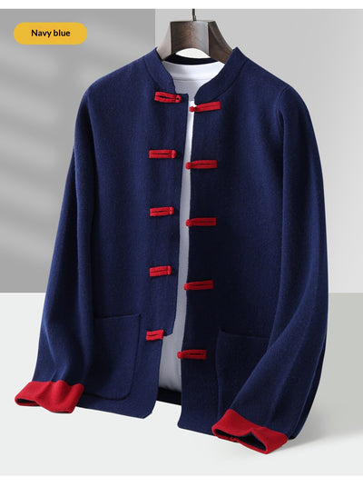 Chaqueta Retro Tang Estilo Chino para Hombre - Casual de Manga Larga - Image 28