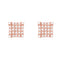 Men's and Women's Sterling Silver Inlaid Moissanite Earrings Rose Gold