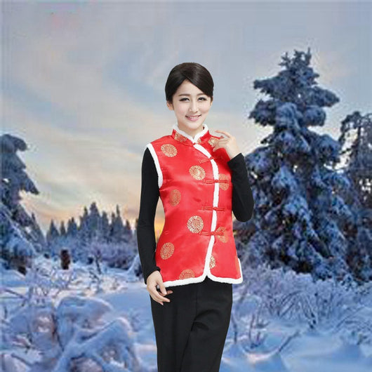 Chaleco Tang Suit para Mujer - Chaleco de Algodón Invierno Estilo Chino - Image 14