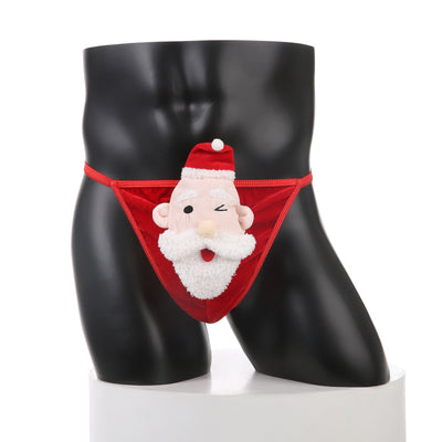 Bóxer Navideño Hombre Cintura Baja Blanco Diseño Barba - Image 9