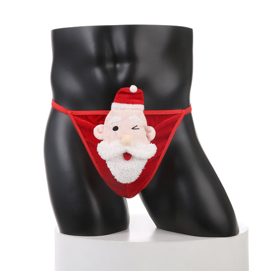 Bóxer Navideño Hombre Cintura Baja Blanco Diseño Barba - Image 9