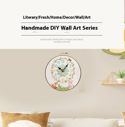 Kit DIY Reloj Decorativo con Bordado - Manualidad Creativa Hecha a Mano - Image 12