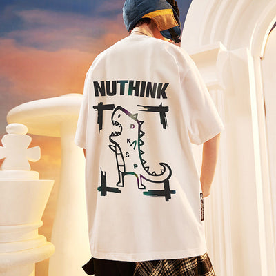 Playera Corta Reflectante con Diseño Dinosaurio para Hombre - Image 15