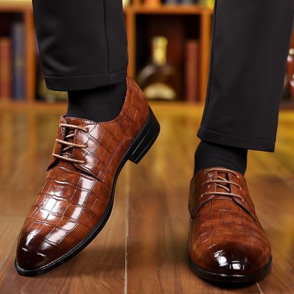 Zapatos de Cuero Formales Transpirables con Punta Elegante