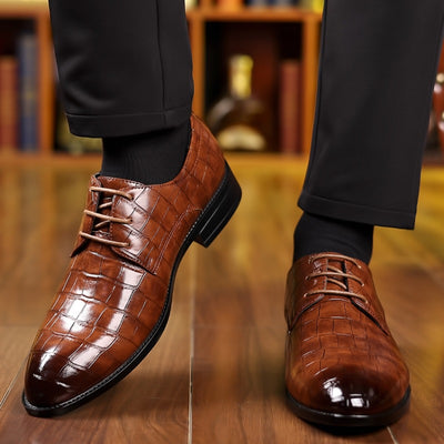 Zapatos de Cuero Formales Transpirables con Punta Elegante - Image 2