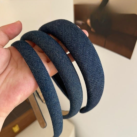 Diadema Retro de Tela Denim con Estilo Minimalista - Image 12