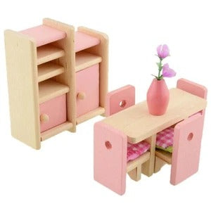 Muebles de Casa de Muñecas de Madera Delicada - Image 3