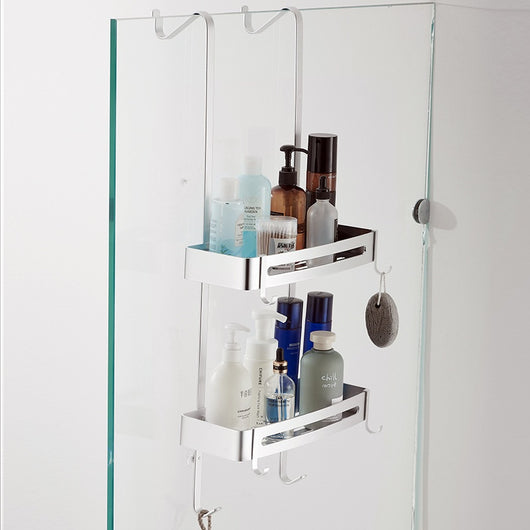 Repisa de Aluminio sin Perforación para Baño - Organizador de Almacenamiento Colgante - Image 3