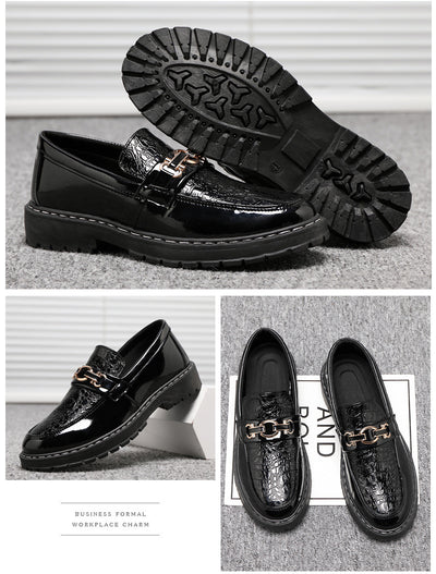 Zapatos de Cuero Británico para Hombre - Estilo Casual Brillante - Image 12
