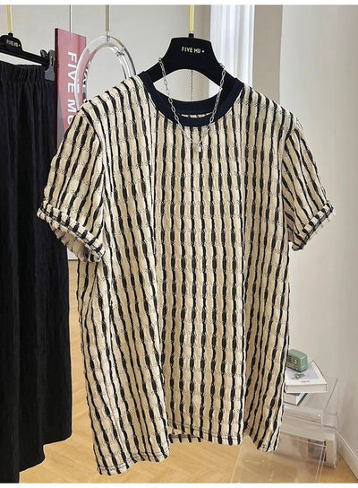 Playera Holgada de Rayas para Hombre - Comodidad Casual - Image 8