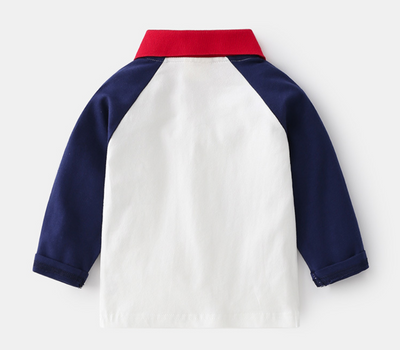 Playera Infantil Casual con Cuello Solapa y Estampado Cartoon - Image 6