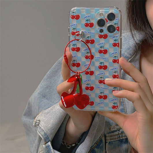 Funda para Celular con Dije de Cereza Xxr para Mujer