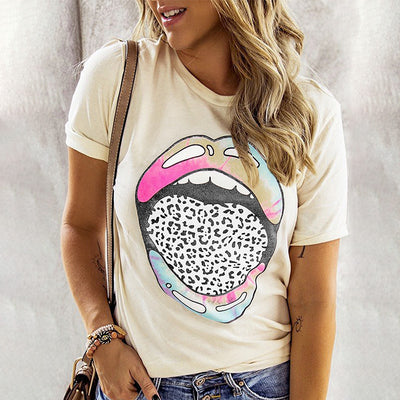 Blusa Suelta con Estampado y Cuello Redondo - Image 2