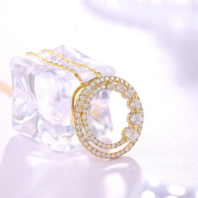 Collar de Oro Rosado 18K con Diamante Redondo - Image 10