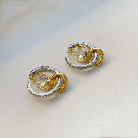 Aretes de Diseño Exclusivo Lujo Minimalista con Microincrustaciones - Image 2