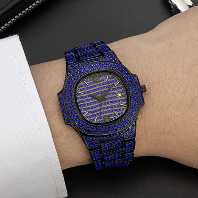 Reloj Hip Hop para Hombre con Diamantes Completos - Diseño Exclusivo - Image 15