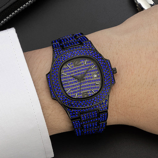 Reloj Hip Hop para Hombre con Diamantes Completos - Diseño Exclusivo - Image 15