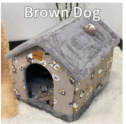 Casa Plegable para Perros y Gatos - Cama Térmica Desmontable Tipo Villa - Image 32