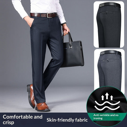 Pantalones de Vestir Rectos para Hombre - Elegancia Casual Otoño Invierno - Image 4