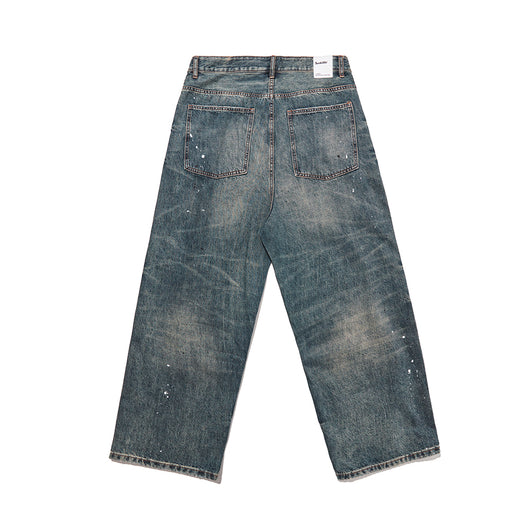 Jeans Anchos de Largo Completo Splash Ink para Hombre - Image 33