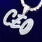 Creative Double Cursive Hip Hop Necklace 3silver letters