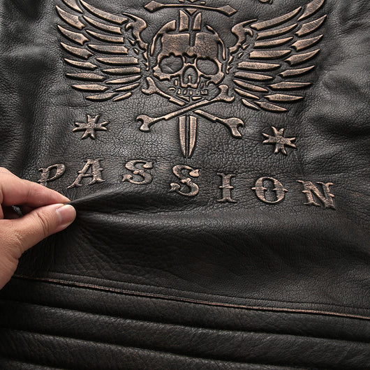Chaqueta de Cuero Genuino para Hombre - Piel Vacuno Premium con Acabado Desgastado - Image 4
