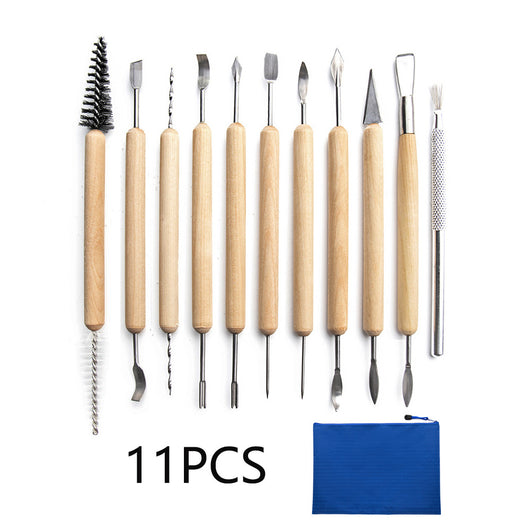 Set de 11 Herramientas de Arcilla Profesionales para Escultura y Cerámica - Image 3