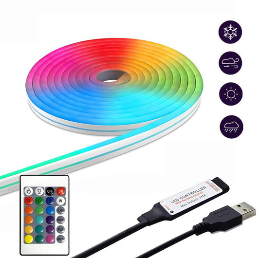 Tira de Luz Neon LED RGB Flexible con Control Remoto Impermeable - Image 6