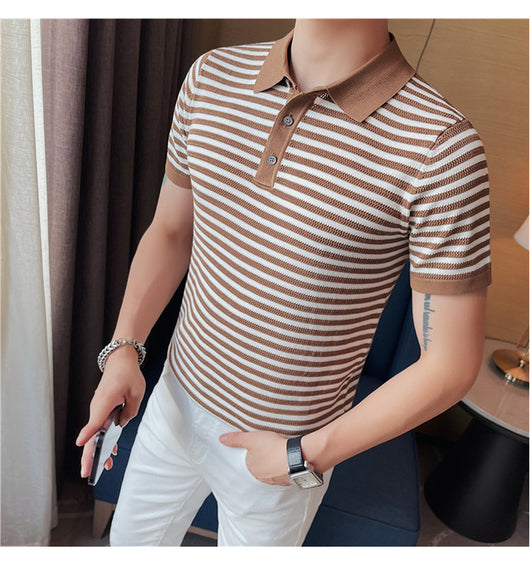 Camiseta Casual Hombre Tejida Elástica y Transpirable - Image 12