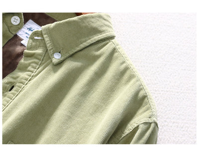 Camisa de Pana de Algodón Puro Cálida de Manga Larga para Hombre - Image 19