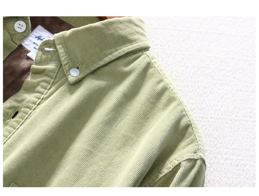 Camisa de Pana de Algodón Puro Cálida de Manga Larga para Hombre - Image 19