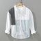Camisa Manga Larga con Contraste de Colores para Hombre