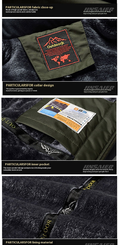 Chaqueta Táctica de Invierno para Hombre Tallas Grandes con Forro Polar - Image 8