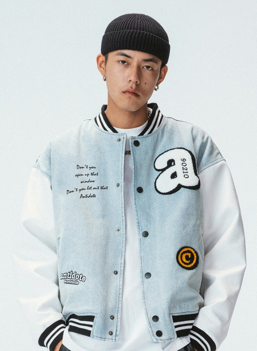 Uniforme de Béisbol Denim Lavado con Toalla de Algodón Bordado - Image 9