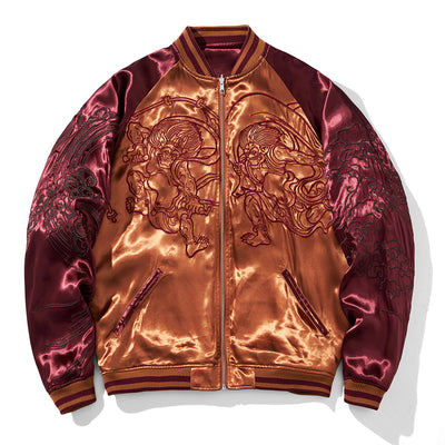 Chaqueta Beisbolera Reversible con Bordados - Estilo Casual Resistente - Image 10