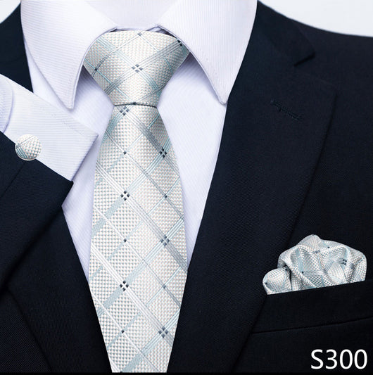 Conjunto Completo de Accesorios Ejecutivos: Corbata, Pañuelo y Gemelos Formales - Image 43
