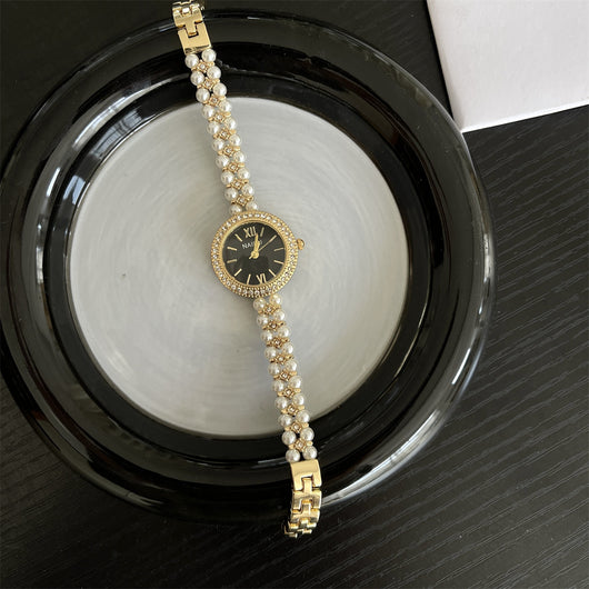 Reloj Pulsera de Perlas Estilo Clásico Elegante - Image 2