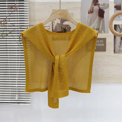 Chaleco Tejido Coordinado - Conjunto 3 Piezas Camisa y Falda - Image 15