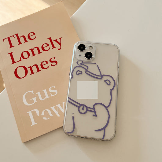 Funda Transparente para Móvil con Oso Kawaii - Protección Anticalda Ultrafina - Image 11