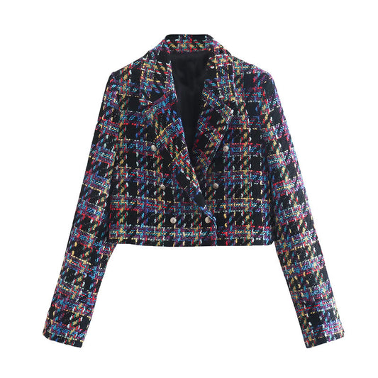 Blazer Corto Texturizado para Mujer - Elegancia Minimalista