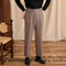 Pantalones de Lana Pata de Gallo Cintura Alta para Hombre - Otoño Invierno