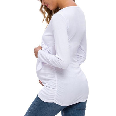 Blusas Premamá de Manga Larga y Cuello en V - Image 17