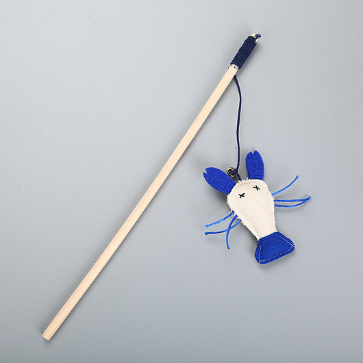 Juguete Interactivo de Pluma con Vara de Madera para Mascotas - Image 4